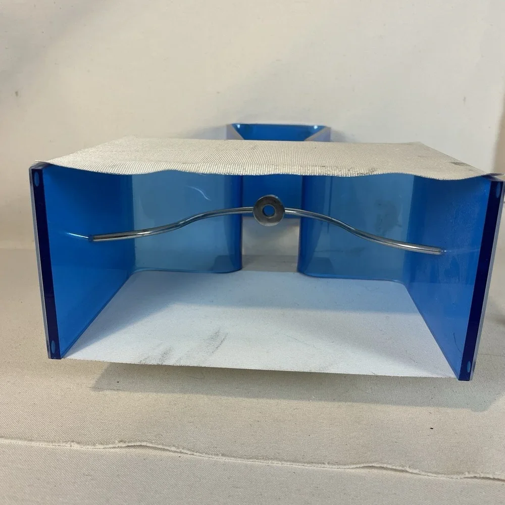 Pablo Blue Acrylic Tube Top Lamp NO Inners- Base/Shade Only Modern Funky‎ Cool